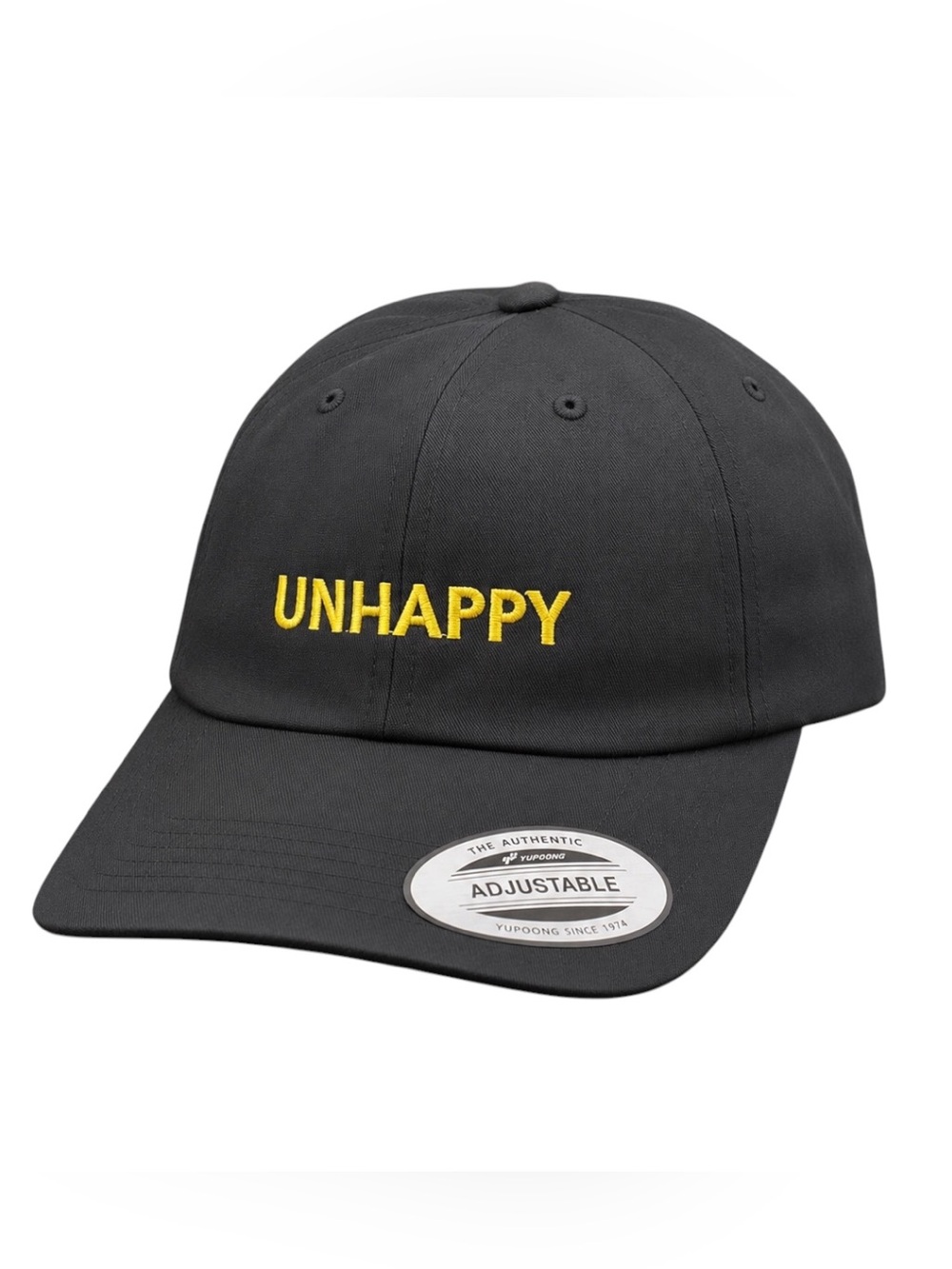 UNHAPPY embroidered baseball cap